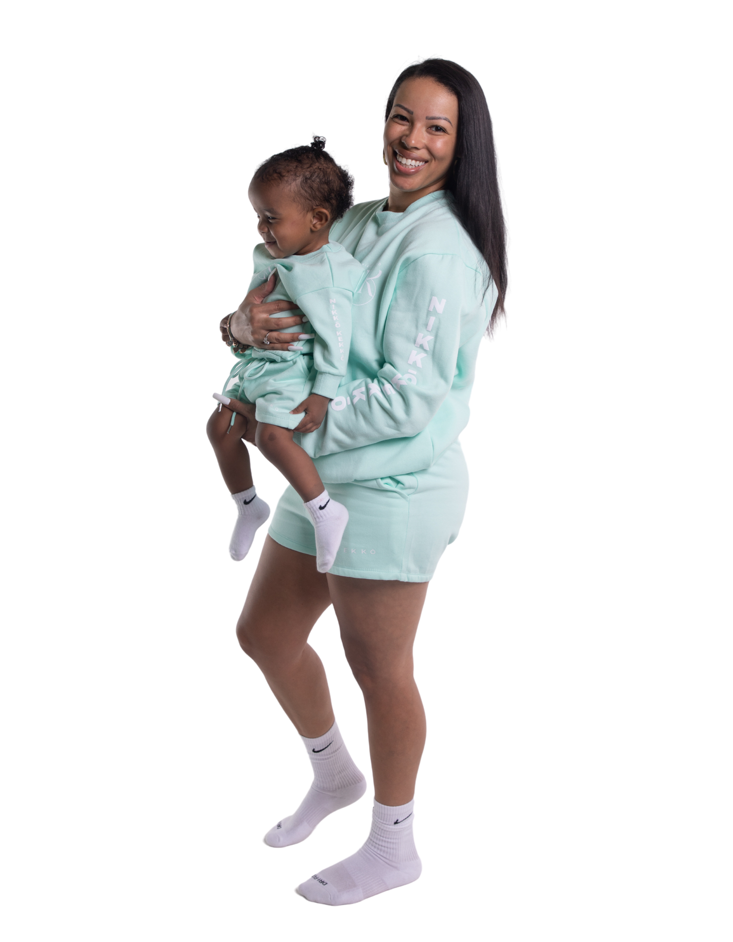 Teal Matching Mommy and Me Kids Shorts