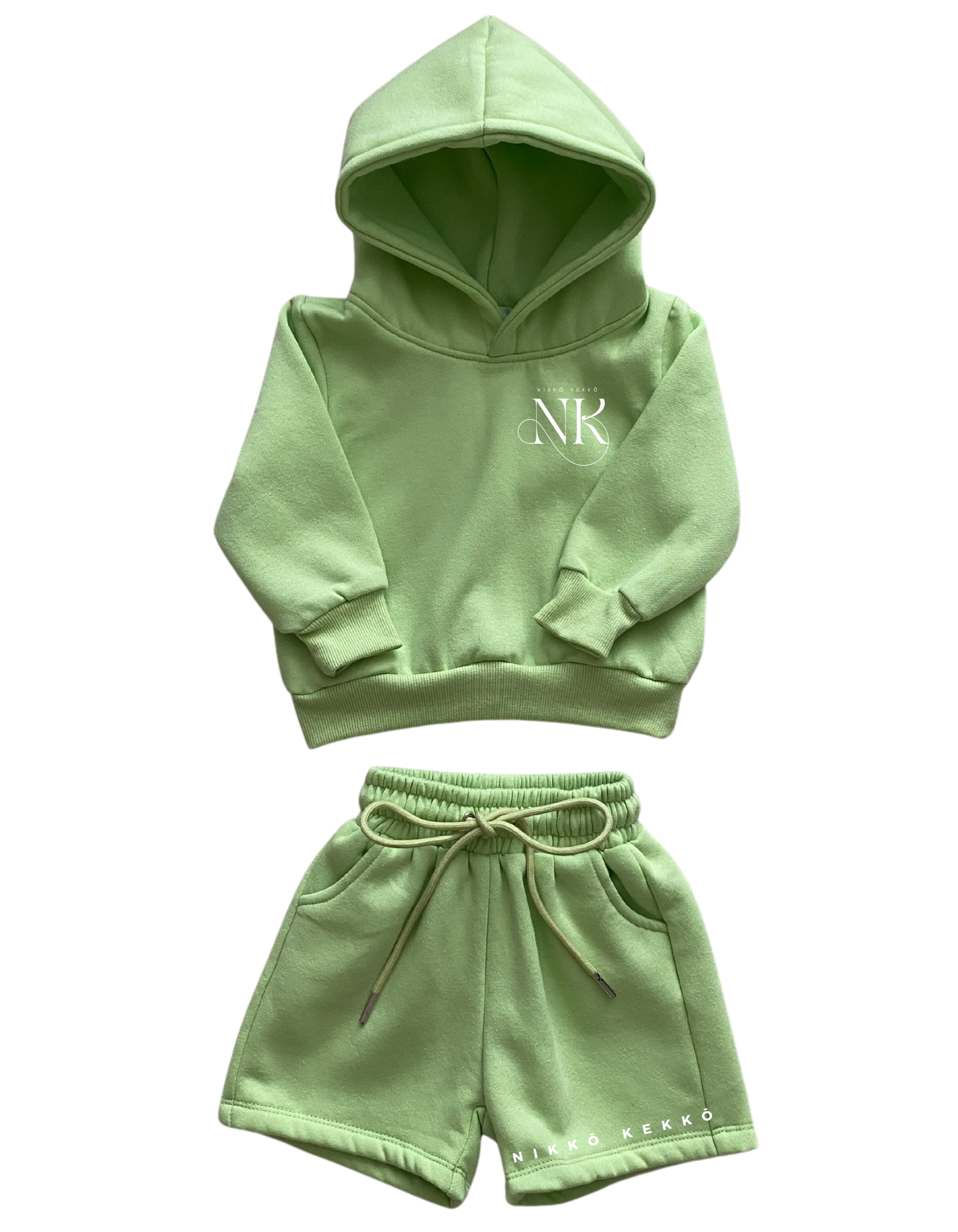 Green Matching Mommy and Me Kids Shorts
