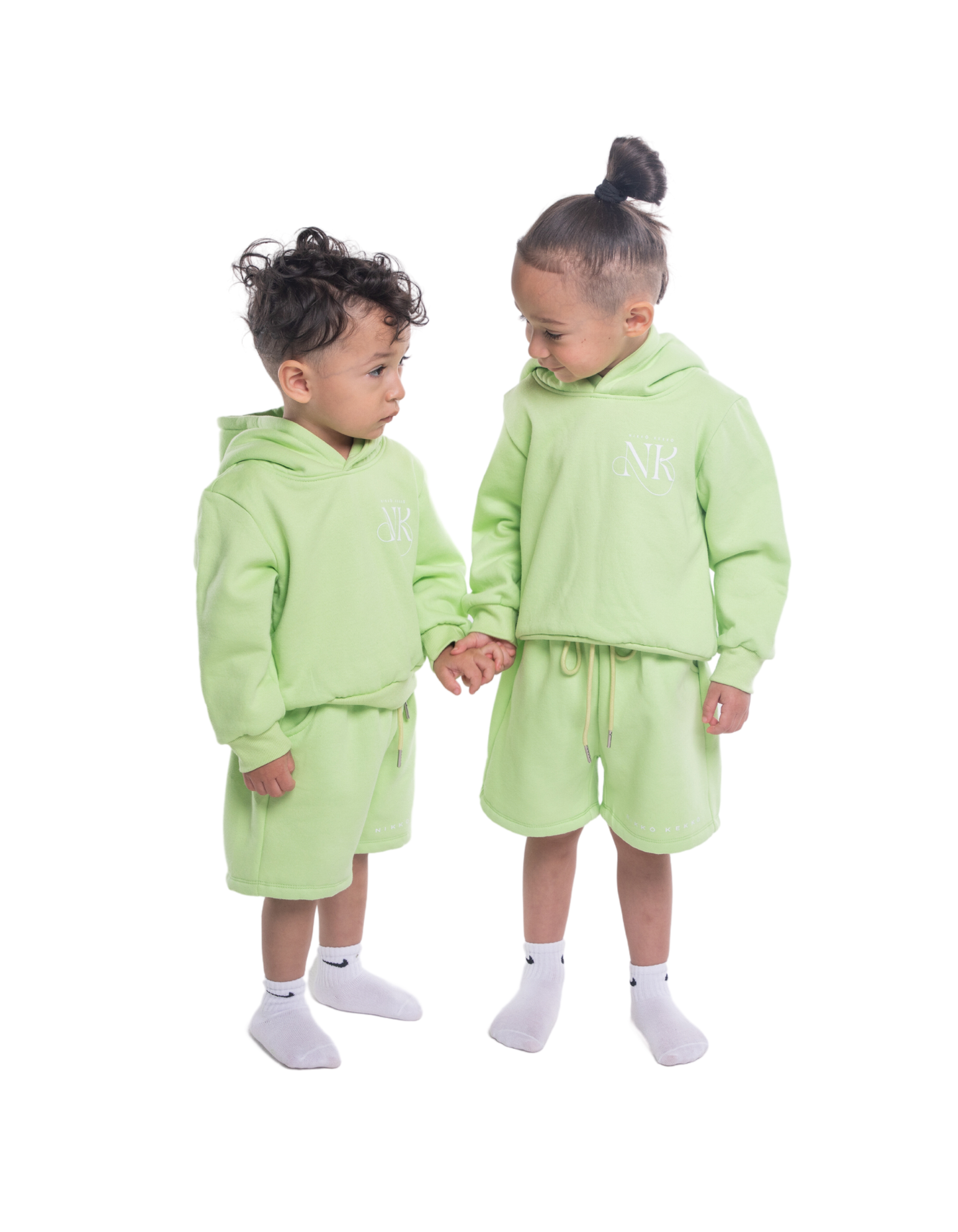 Green Matching Mommy and Me Kids Shorts