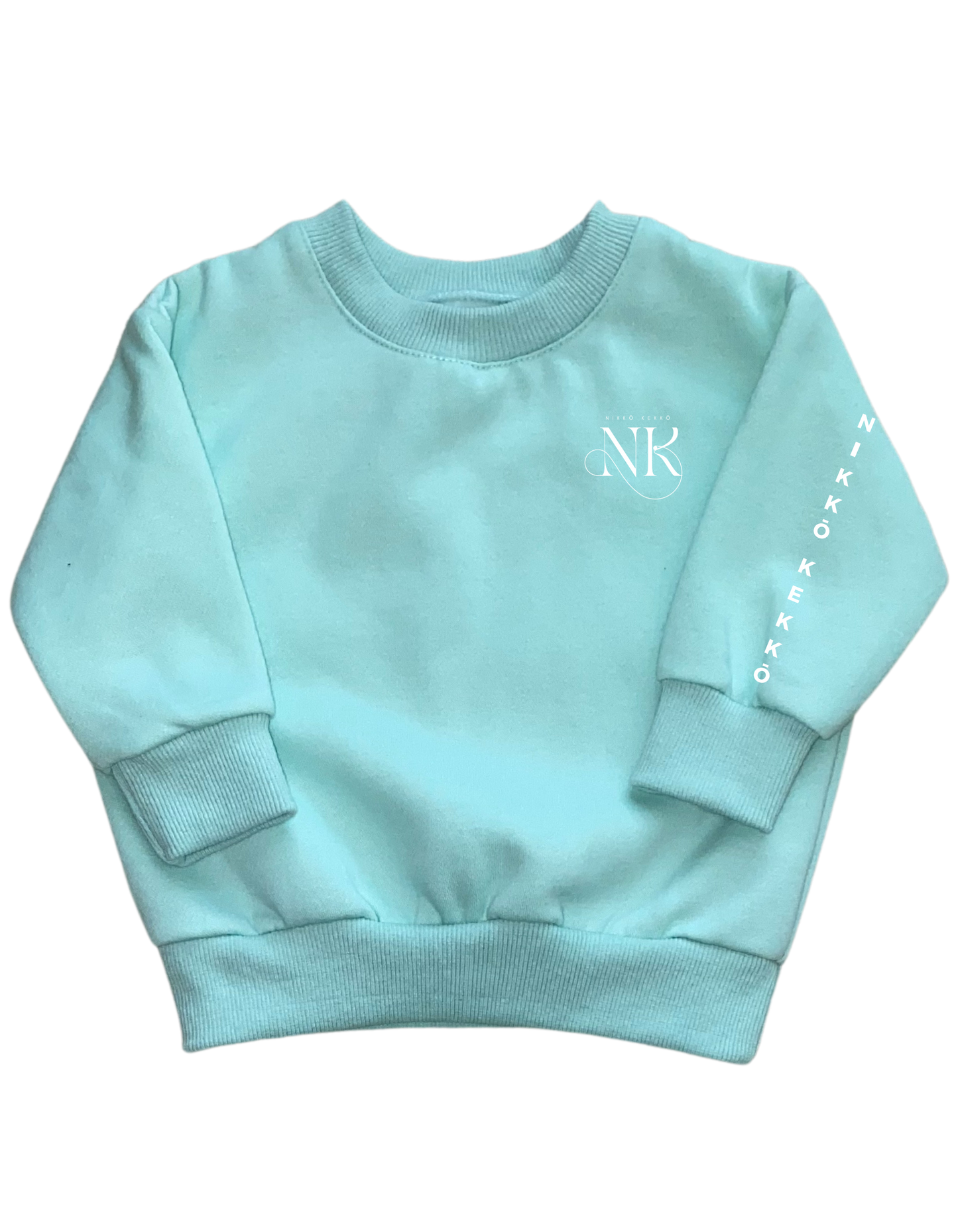 Teal Matching Mommy and Me Kids Logo Sweatshirt
