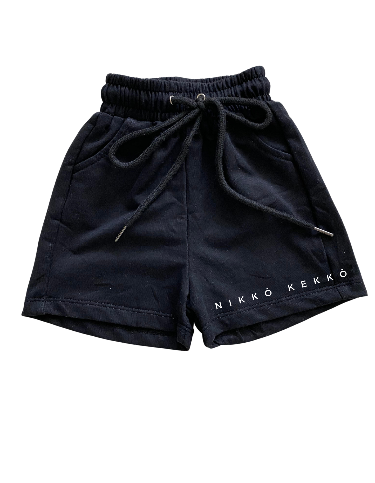 U-Comfort Cotton Black Shorts Kids